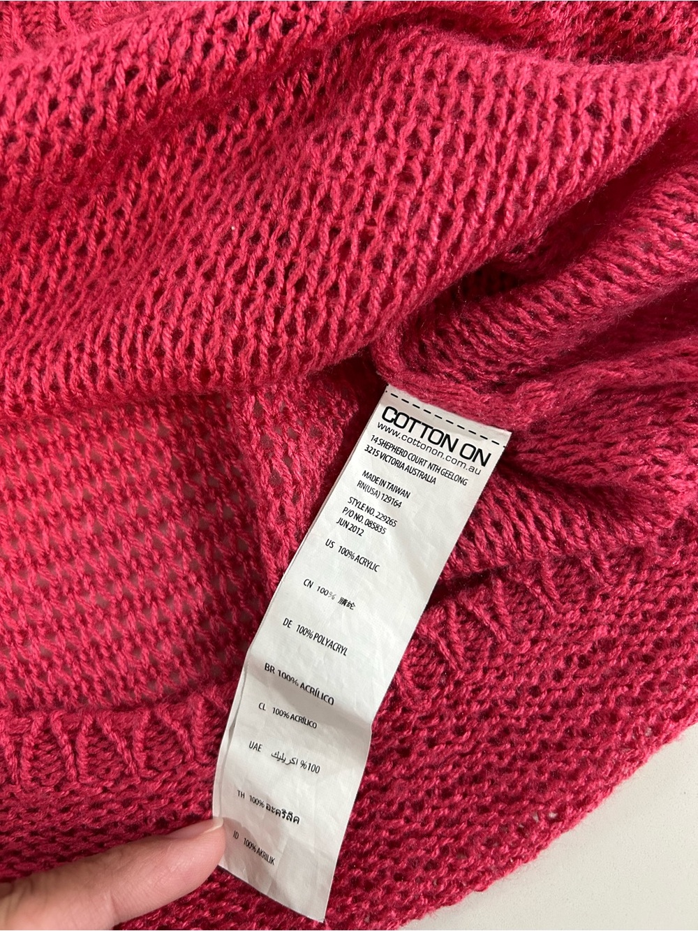 Cotton On Raspberry Crewneck Ribbed Sweater - Picture 5 of 7